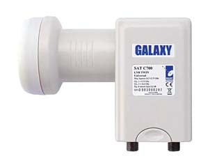 Illuminatore Lnb Per Parabola Universale 2 Uscite 2 Uscite Connettori Tipo F Ø Mm.40