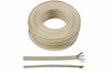 Cavo Telefonico Lineare Piatto 4 Poli Avorio - 100 Mt