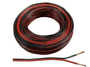 Cavo Elettrico Bipolare Piattina Per Altoparlanti Rosso/Nero- - 2X Mmq.1 - 100 Mt