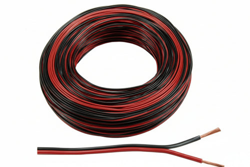 Cavo Elettrico Bipolare Piattina Per Altoparlanti Rosso/Nero- - 2X Mmq.1 - 100 Mt