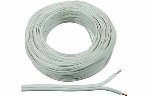 Cavo Elettrico Bipolare Bianco H03-Vhfi- - 2X Mmq.1 Colore Bianco - 100 Mt