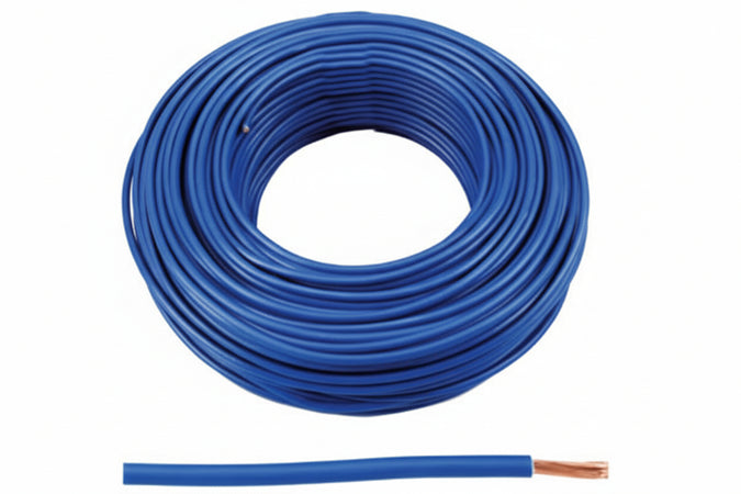 Cavo Elettrico Unipolare Antifiamma Blu Fs17- - 1X Mmq.2,5 Colore Blu - 100 Mt