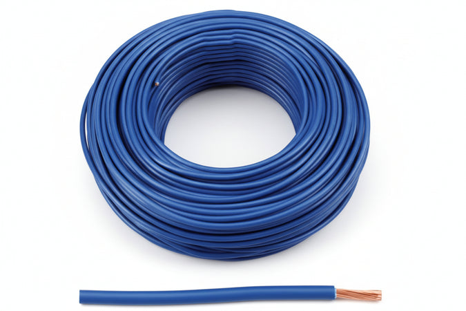 Cavo Elettrico Unipolare Antifiamma Blu Fs17- - 1X Mmq.6 Colore Blu - 100 Mt
