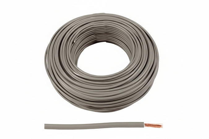 Cavo Elettrico Unipolare Antifiamma Grigio Fs17- - 1X Mmq.1,5 Colore Grigio - 100 Mt