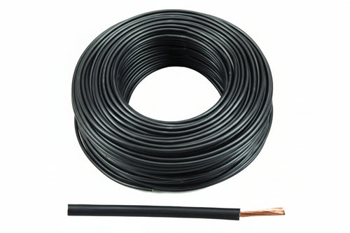 Cavo Elettrico Unipolare Antifiamma Nero Fs17- - 1X Mmq.2,5 Colore Nero - 100 Mt