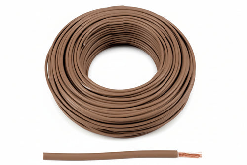 Cavo Elettrico Unipolare Antifiamma Marrone Fs17- - 1X Mmq.6 Colore Marrone - 100 Mt