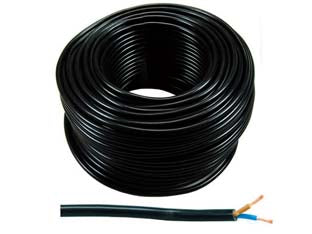 Cavo Elettrico Bipolare Similgomma Nero H05Vv-F- - 2X Mmq.1 Colore Nero - 100 Mt