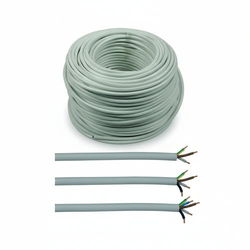 Cavo Elettrico Multipolare Cpr- - 3X Mmq.2,5 Colore Grigio - 100 Mt