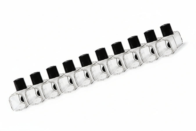 Connettori A Pipa- - Mm.4 In Stecca Pz.10 - 10 Pezzi