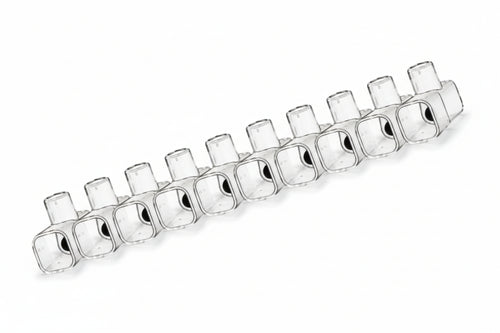 Connettori A Pipa- - Mm.6 In Stecca Pz.10 - 10 Pezzi