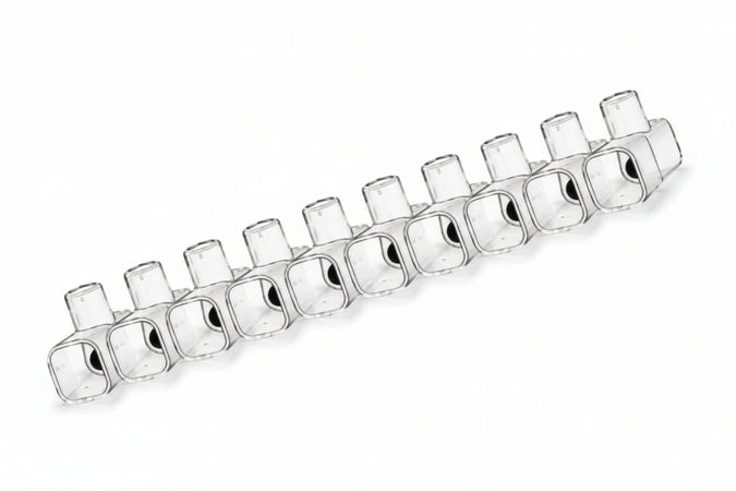 Connettori A Pipa- - Mm.6 In Stecca Pz.10 - 10 Pezzi