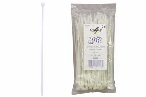 Fascette Nylon Naturale- - Mm.3,6X200 - 1 Busta Syntesy