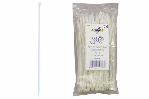 Fascette Nylon Naturale- - Mm.4,8X300 - 1 Busta Syntesy