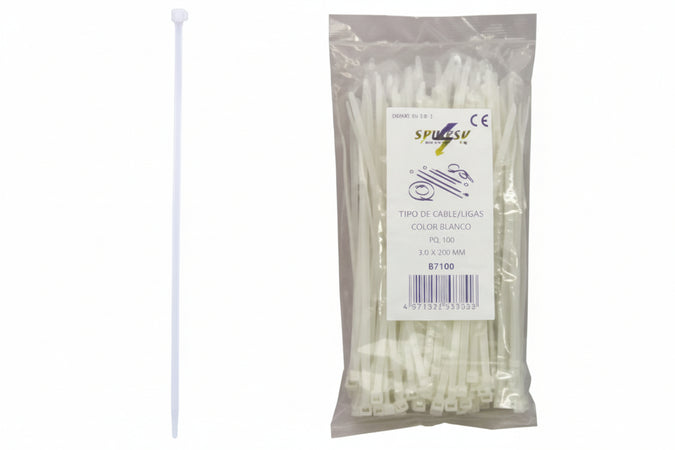 Fascette Nylon Naturale- - Mm.4,8X300 - 1 Busta Syntesy