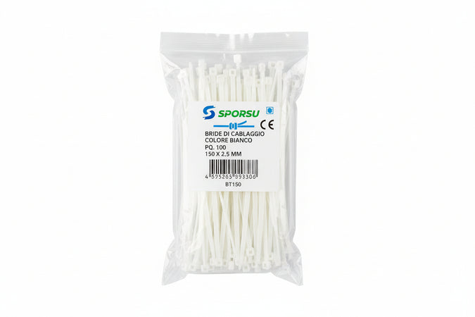 Fascette Nylon Naturale- - Mm.4,8X350 - 1 Busta Syntesy