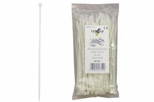 Fascette Nylon Naturale- - Mm.7,5X350 - 1 Busta Syntesy