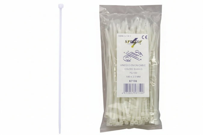 Fascette Nylon Naturale- - Mm.7,6X450 - 1 Busta Syntesy