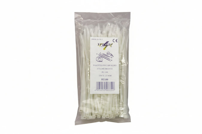 Fascette Nylon Naturale- - Mm.7,6X550 - 1 Busta Syntesy