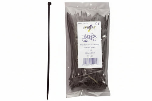 Fascette Nylon Nere- - Mm.2,5X100 - 1 Busta Syntesy