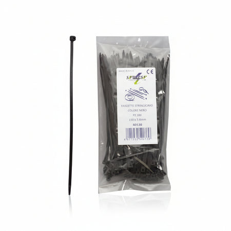 Fascette Nylon Nere- - Mm.3,6X140 - 1 Busta Syntesy