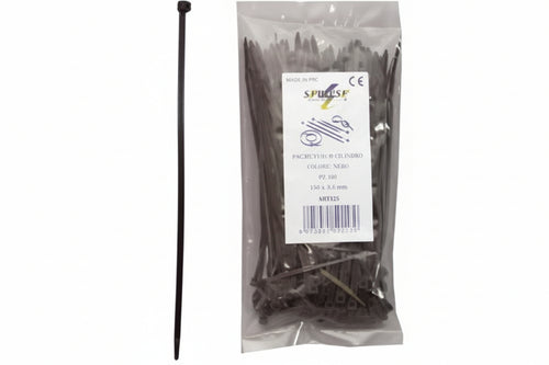 Fascette Nylon Nere- - Mm.4,6X250 - 1 Busta Syntesy