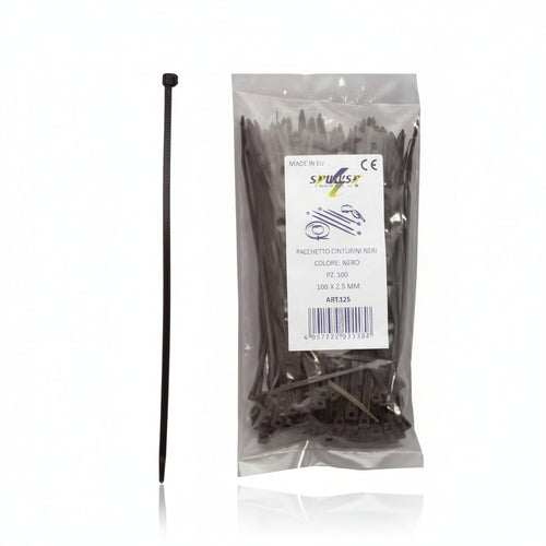 Fascette Nylon Nere- - Mm.4,8X160 - 1 Busta Syntesy