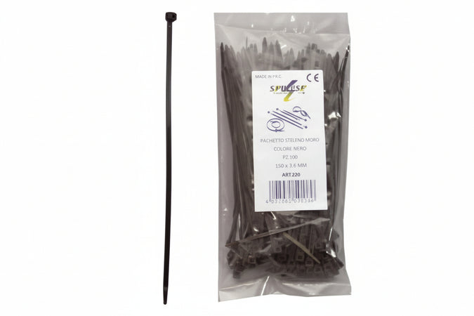 Fascette Nylon Nere- - Mm.4,8X350 - 1 Busta Syntesy