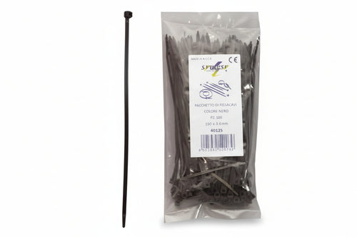 Fascette Nylon Nere- - Mm.4,8X450 - 1 Busta Syntesy