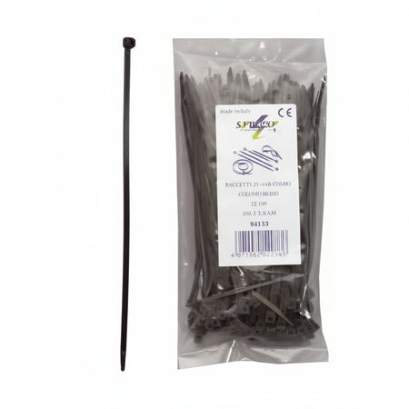 Fascette Nylon Nere- - Mm.7,5X350 - 1 Busta Syntesy