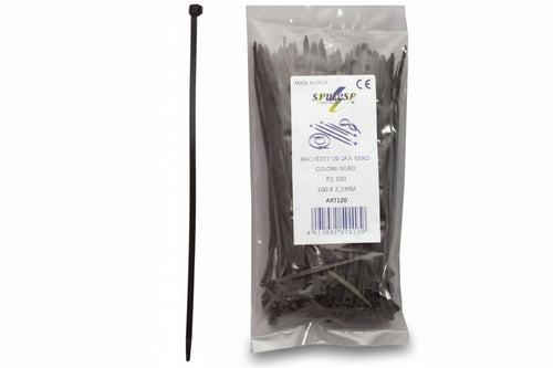 Fascette Nylon Nere- - Mm.7,6X550 - 1 Busta Syntesy