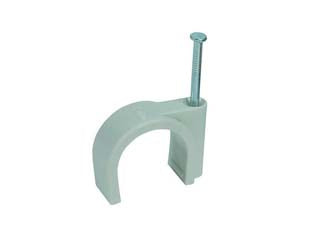 Graffette Fissacavo Grigie- - Ø Mm.20 Conf.50 Pezzi - 1 Scatola Syntesy