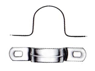 Gaffetta Cavallotto A Due Fori- - Ø Mm.28 - 100 Pezzi