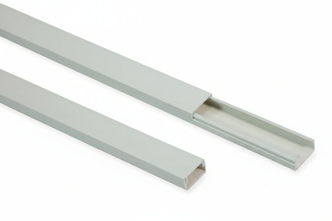 Canalina Bianca Con Coperchio Avvolgente Non Adesiva- - Mm.40X25X200H - 24 Mt