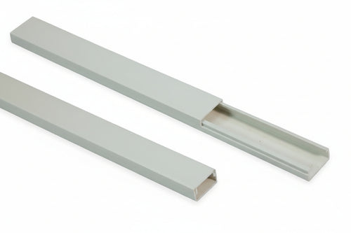 Canalina Bianca Con Coperchio Avvolgente Non Adesiva- - Mm.60X40X200H - 16 Mt