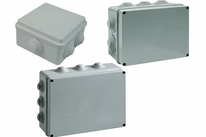 Scatola Stagna Con Coperchio E Passacavi- - Mm.100X100X50 6 Passacavi (005) Ip65 - 5 Pezzi Marlanvil