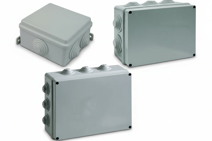 Scatola Stagna Con Coperchio E Passacavi Mm.190X140X70 10 Passacavi (009) Ip65 Marlanvil