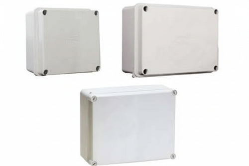 Scatola Stagna Con Coperchio E Pareti Lisce- - Mm.100X100X50H. - Viti Inox - (005.Pl) - Ip66 - 5 Pezzi Marlanvil