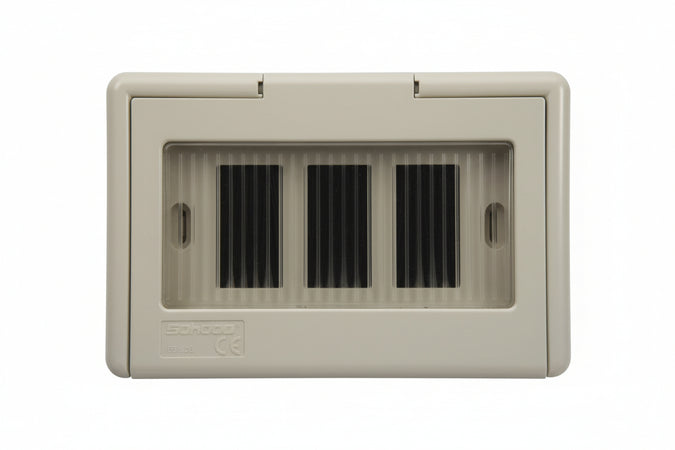 Scatola Da Incasso Portafrutti 3P Portello A Finestra Ip44- - Mm.122X16X83H. - (1733.B) - 5 Pezzi Marlanvil