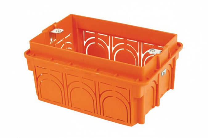 Scatola Da Incasso Con Inserti In Metallo Senza Coperchio- - 4 Posti Tipo 504 - Mm.122X61X51 - (1704.Xl) - 10 Pezzi Marlanvil