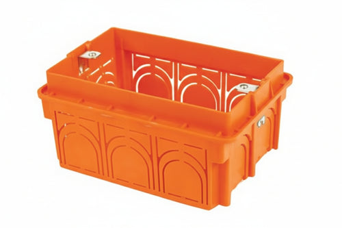 Scatola Da Incasso Con Inserti In Metallo Senza Coperchio- - 6 Posti Tipo 506 - Mm.168X63X53 - (1706) - 14 Pezzi Marlanvil