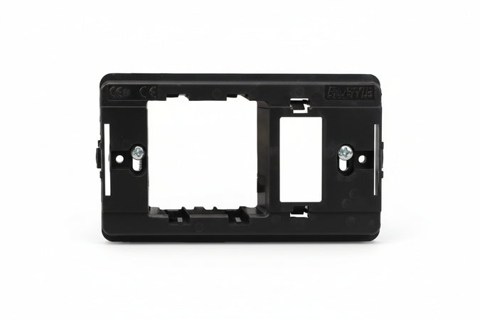 Supporto Per Placche Per Presa Schuko + 1 Posto- - Presa Schuko + 1 Posto - 10 Pezzi
