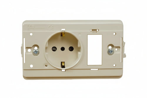 Presa Schuko Combinata +1 Posto Vuoto Venus- - Mm.115X80H. (1892.D.A.) - 4 Pezzi Marlanvil
