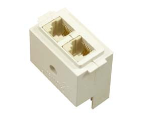 Presa Telefono Doppia Venus- - Rj12 6 Contatti (7109) - 6 Pezzi Marlanvil