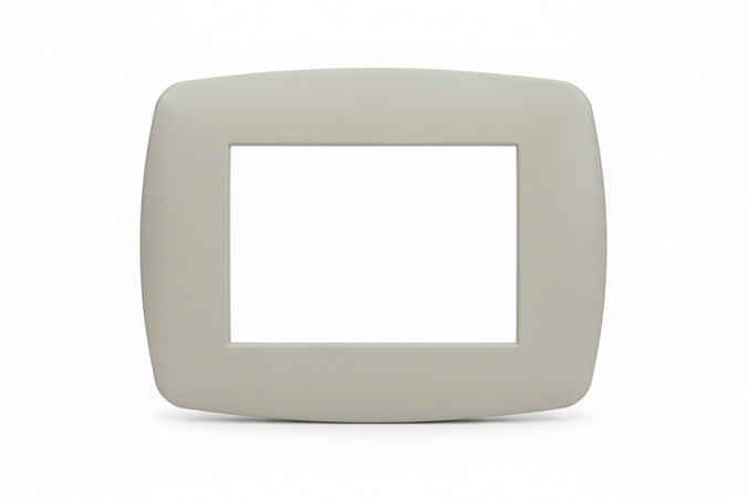 Placca 3 Posti Millennium Avorio- - 3 Posti - Mm.123X84H. (7843.T.A) - 15 Pezzi Marlanvil