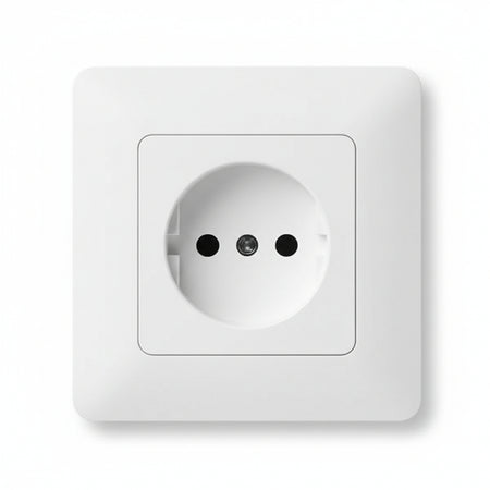 Presa Sicurezza Schuko Trivalente Aqua- - 2 Poli+Terra 10/16 Schuko C/Sicurezza (7648.I) - 3 Pezzi Marlanvil
