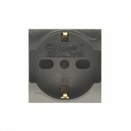Presa Sicurezza Schuko Trivalente Onda- - 2 Poli+Terra 10/16 Schuko C/Sicurezza (7748.I) - 3 Pezzi Marlanvil