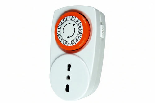 Timer A Presa Giornaliero Con Interruttore Intervallo 30 Minuti - 2 Pezzi Syntesy