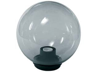 Globo Fume' Con Base E Portalampade- - Ø Mm.250 Max 60W - 2 Pezzi