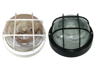 Plafoniera Tonda Con Gabbia- - Max 40W Ip44 - Ø 185X105H. Colore Nero - 2 Pezzi Syntesy