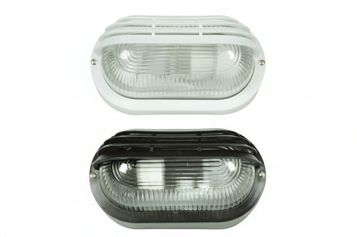 Plafoniera A Palpebra Traforata- - Max 40W Ip44 - Mm.200X115X100H. Colore Nero - 2 Pezzi Syntesy